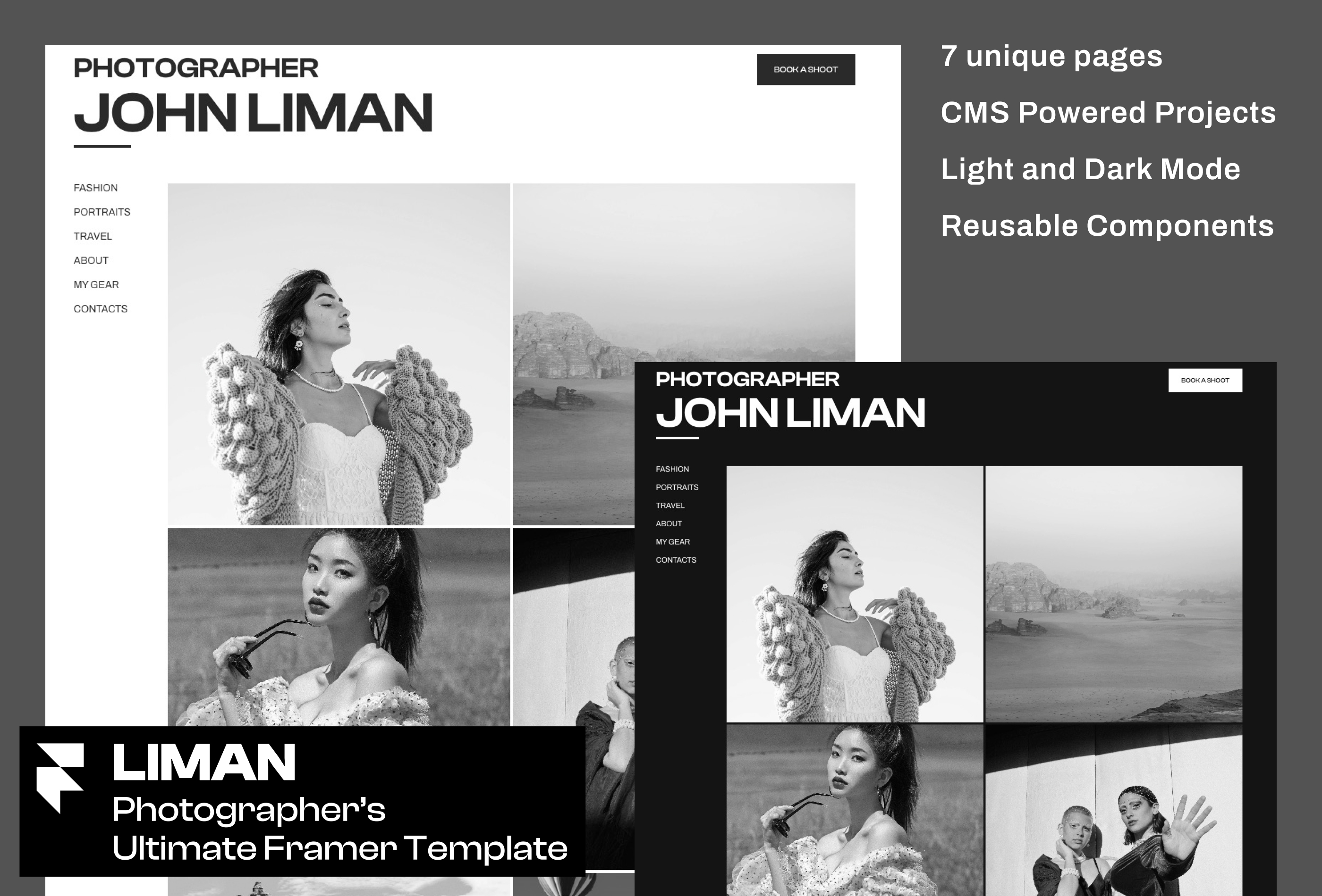 Screenshot 2 for Liman, a Framer Marketplace template by Sergei Chyrkov.