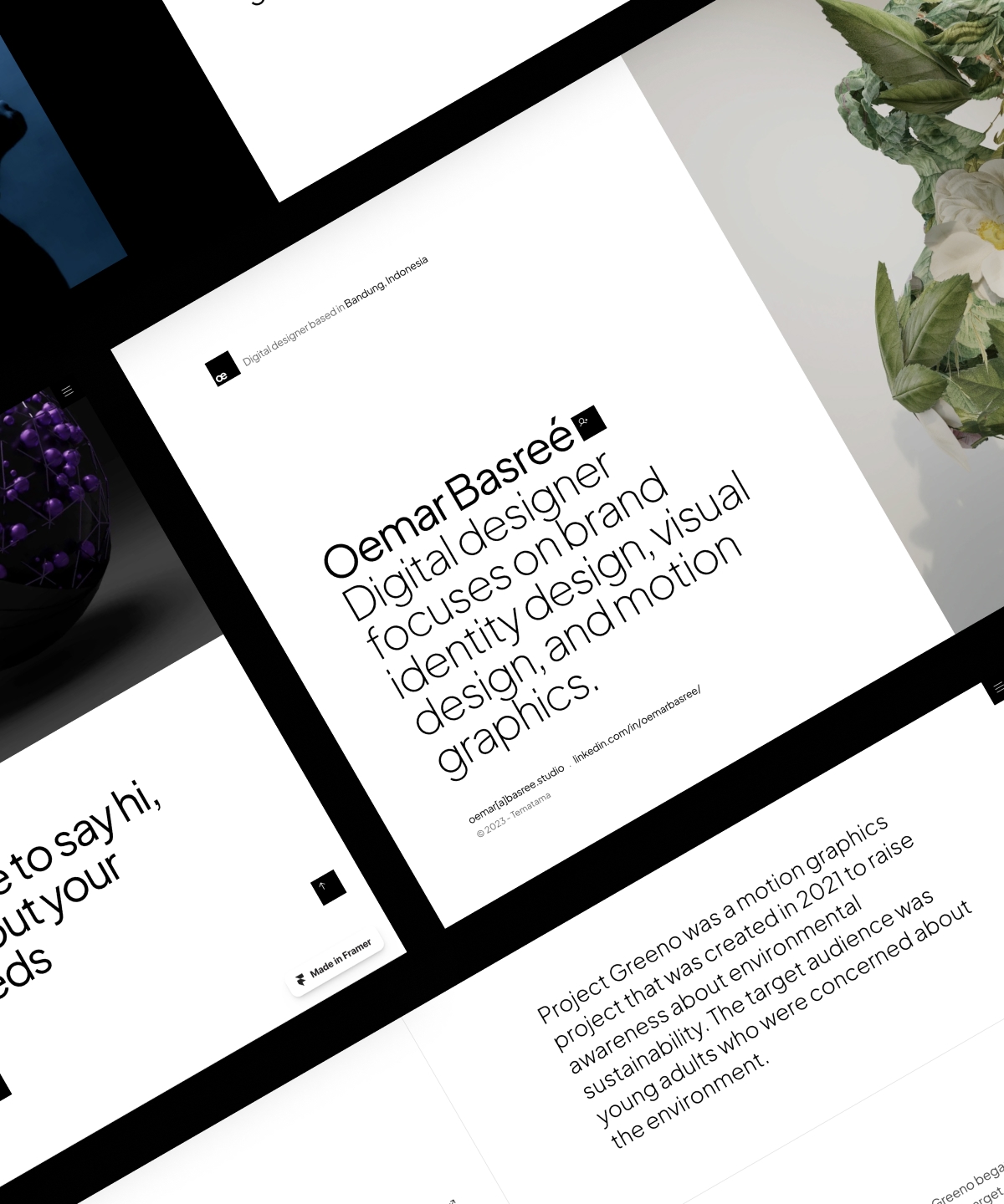 Screenshot 1 for Basree, a Framer Marketplace template by Pratama Hasriyan.