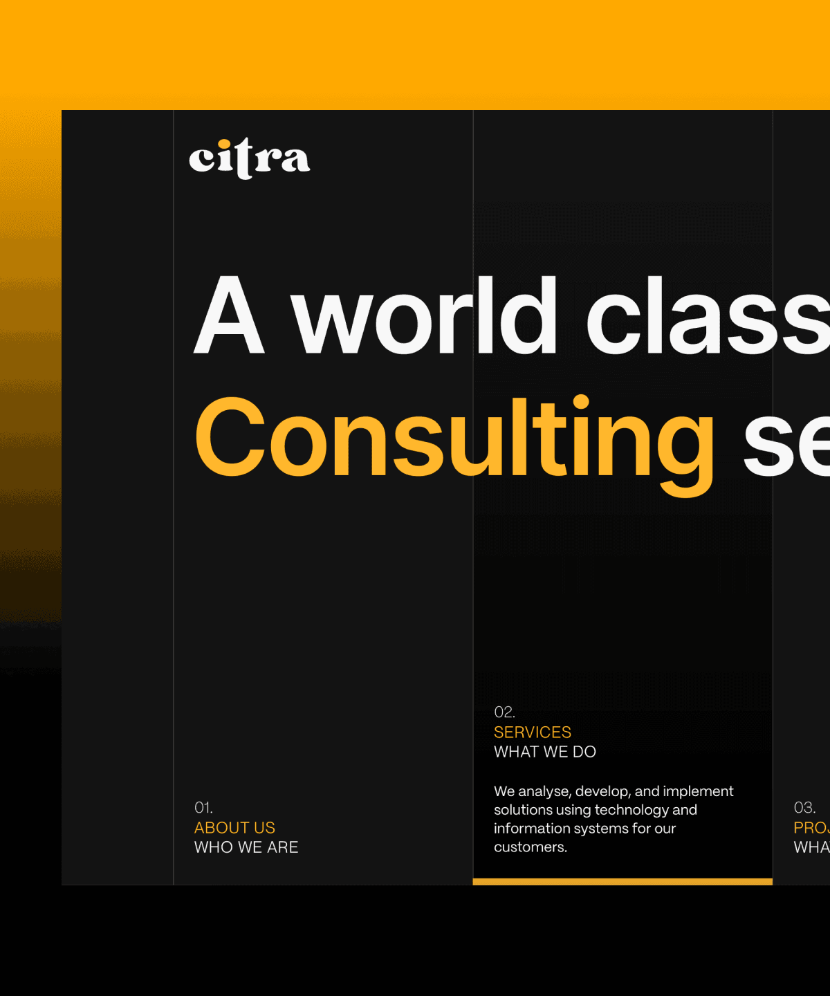 Screenshot 1 for Citra, a Framer Marketplace template by Biyi Adetunji.
