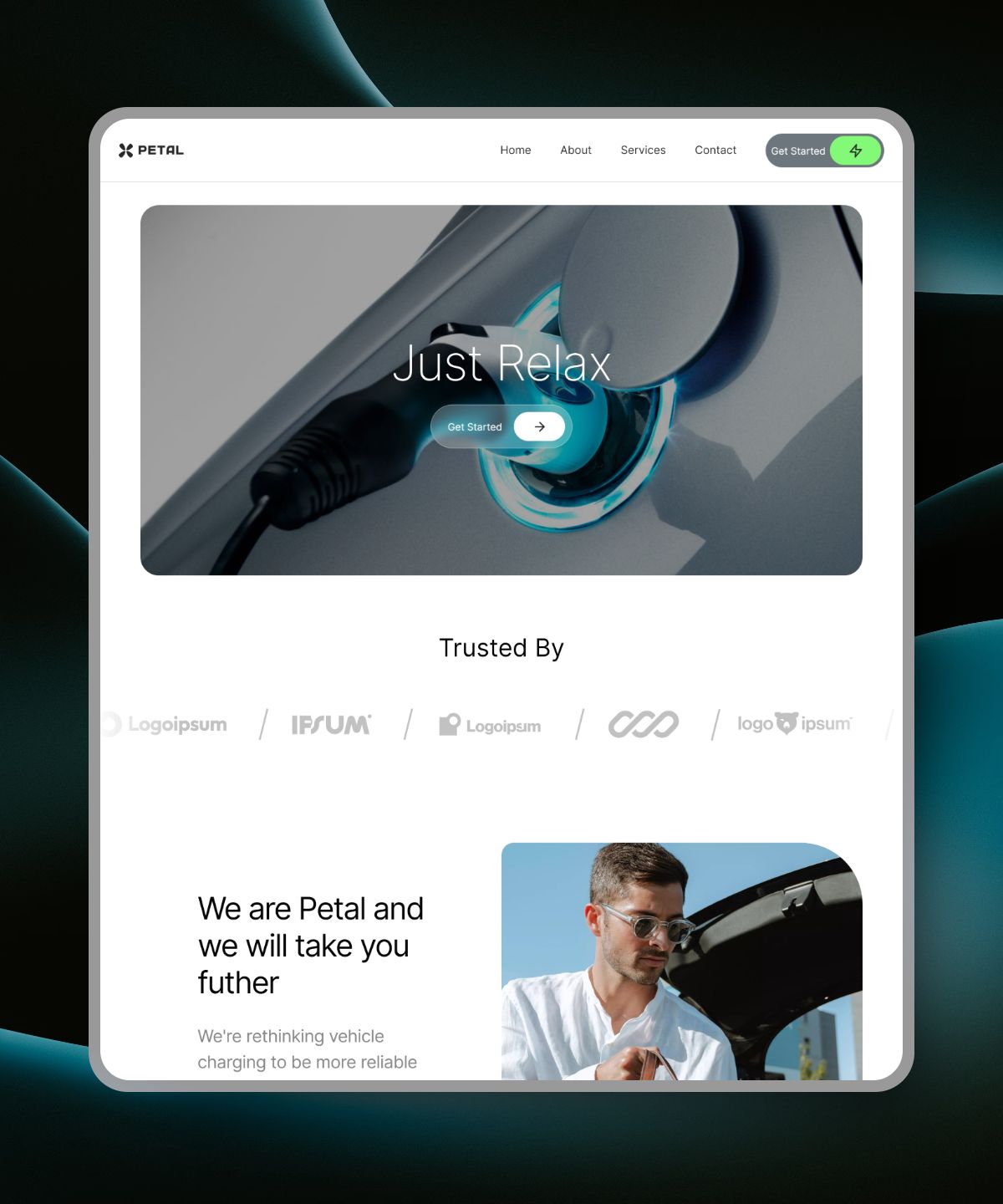 Screenshot 1 for Petal, a Framer Marketplace template by Kingsley Ken.
