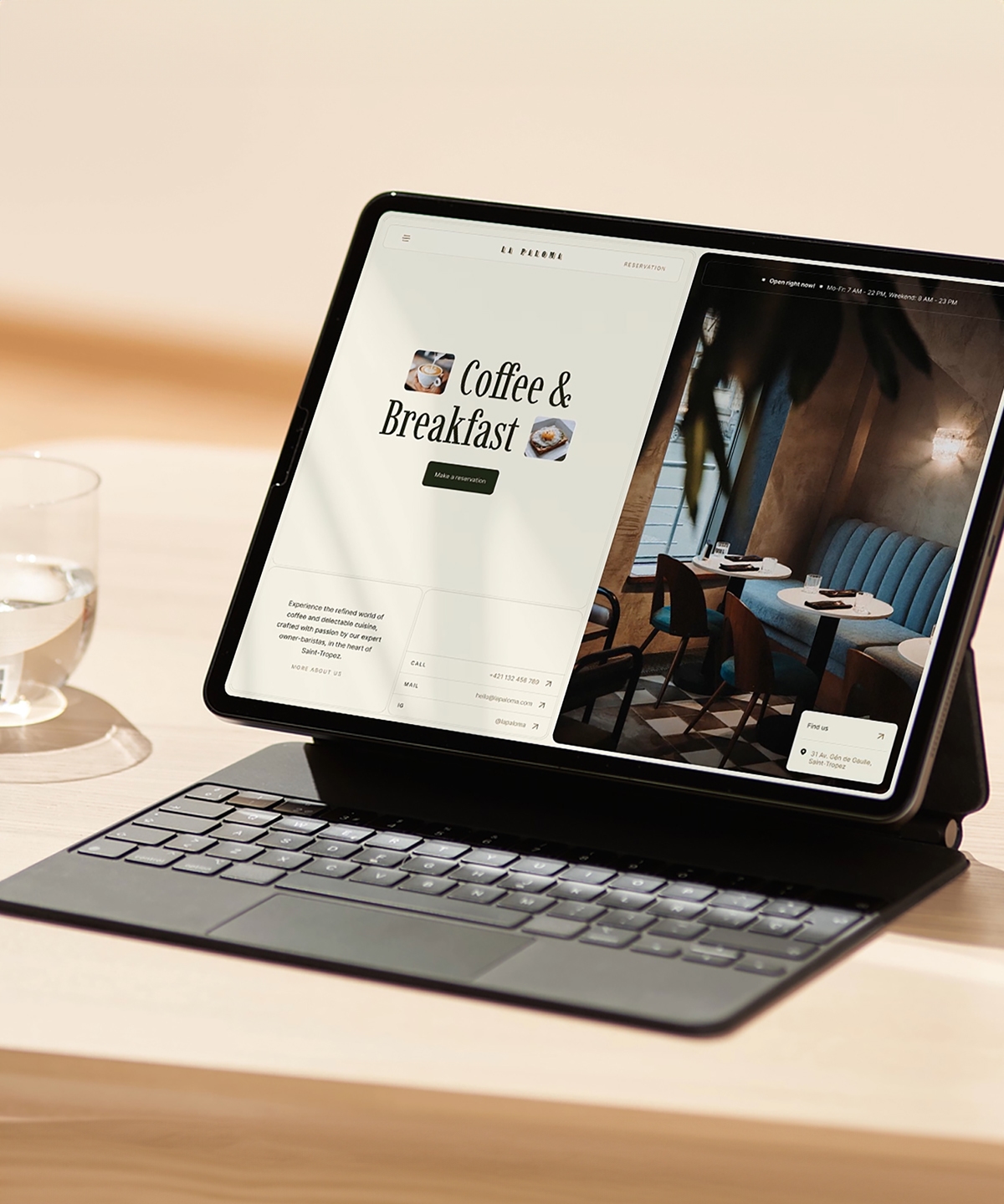 Screenshot 1 for La Paloma , a Framer Marketplace template by Art4web.