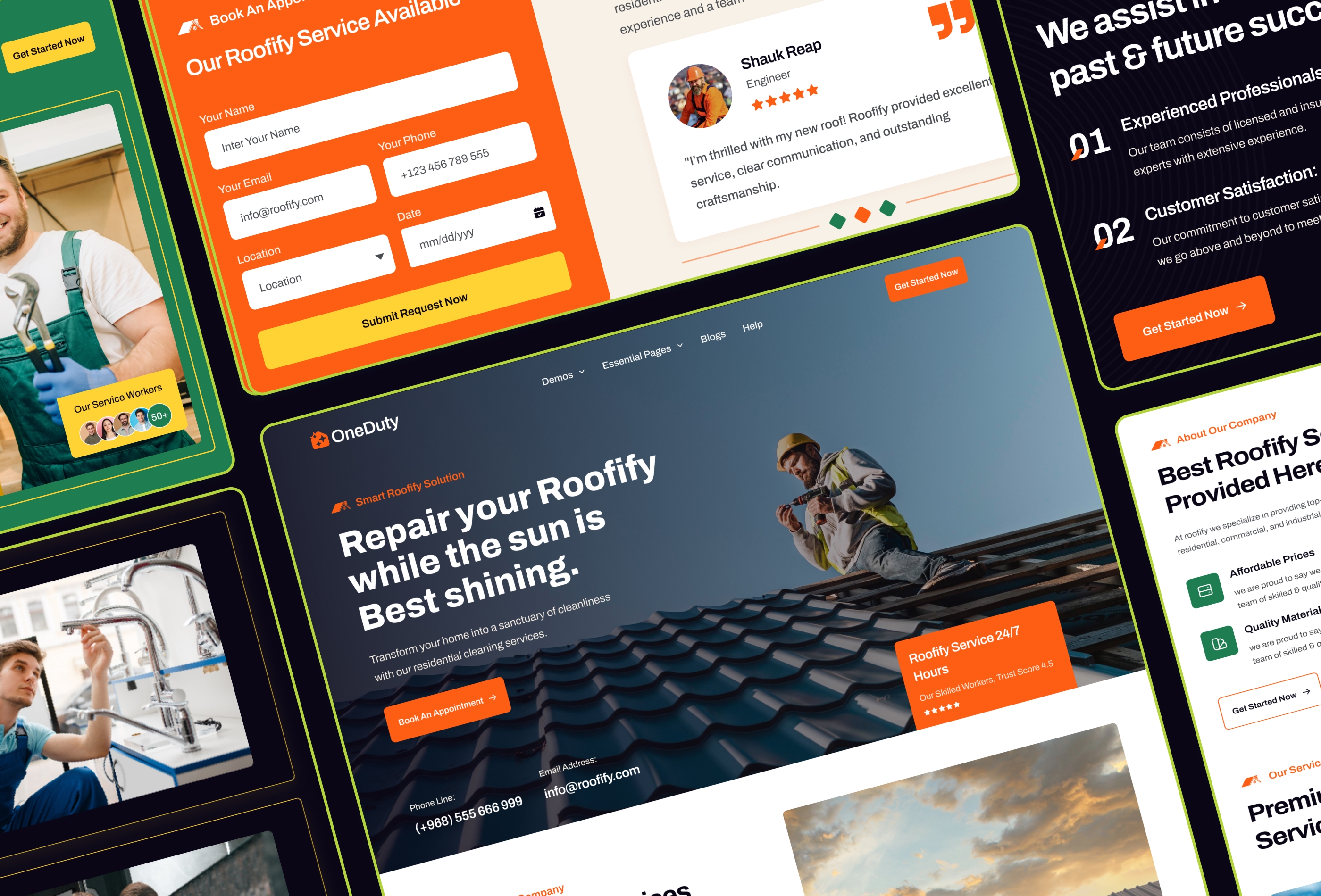 Screenshot 4 for OnDuty, a Framer Marketplace template by FramerDevs.