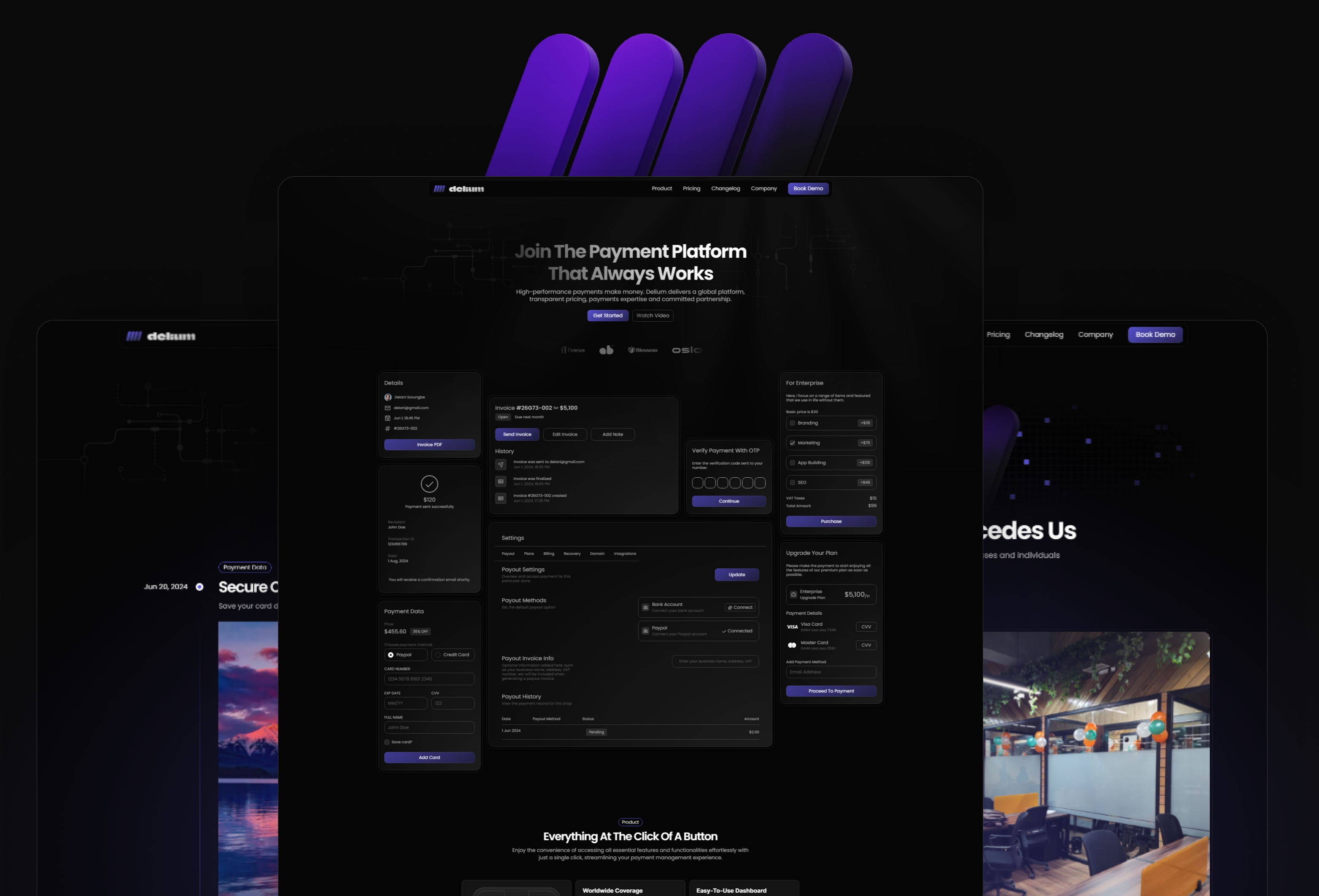 Screenshot 1 for Delium , a Framer Marketplace template by Delani.