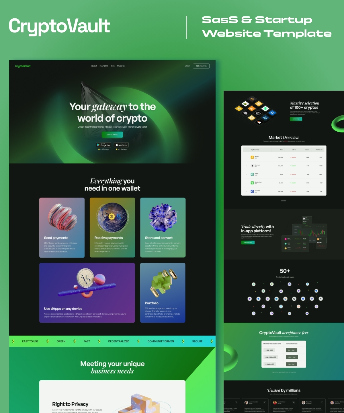 Thumbnail 1 for CryptoVault, a Framer Marketplace template by Goodspeed.