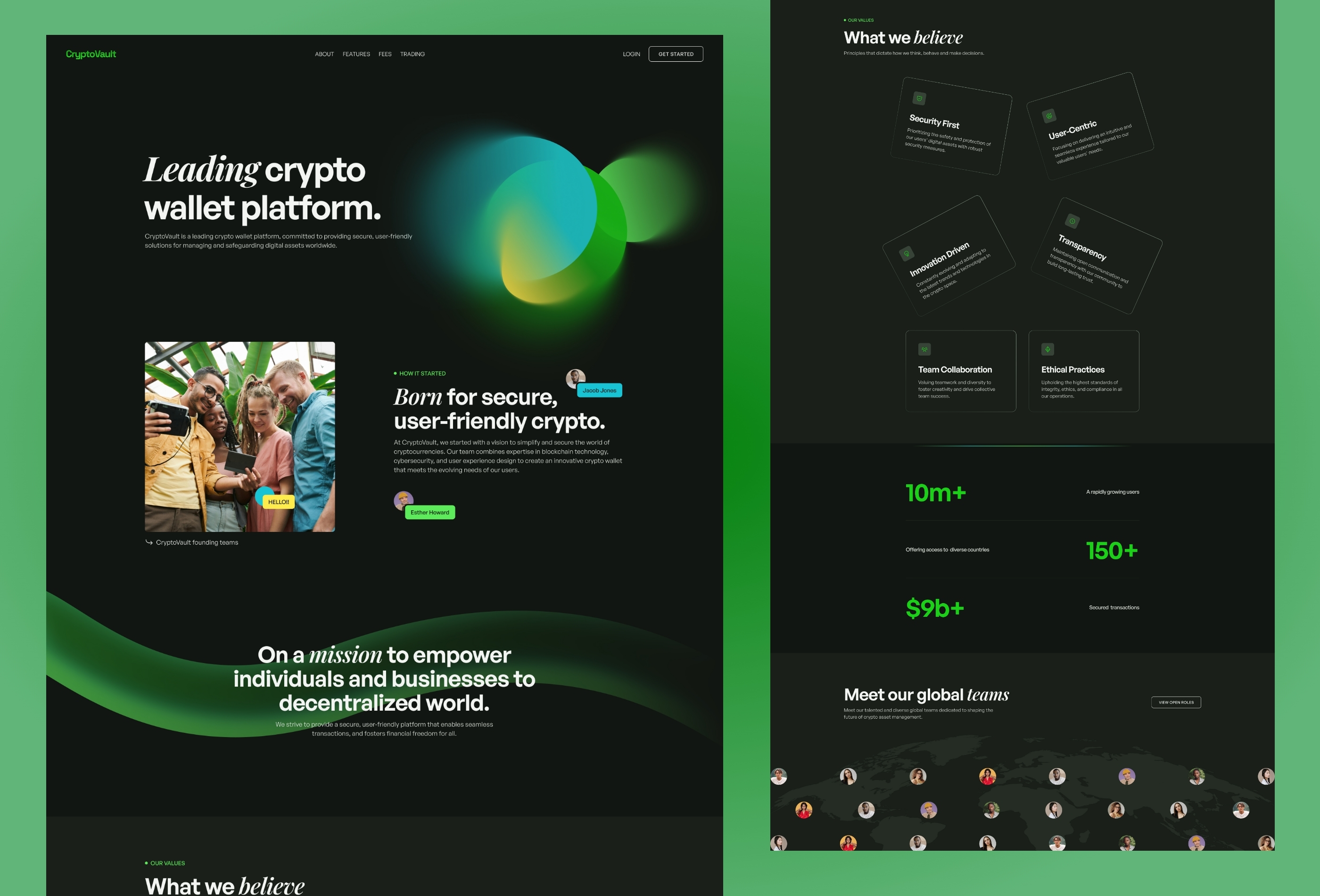 Screenshot 3 for CryptoVault, a Framer Marketplace template by Goodspeed.