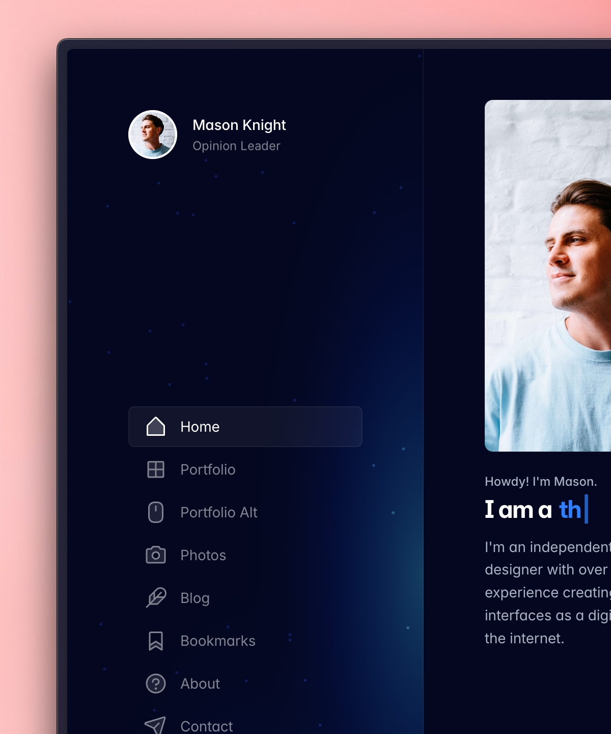 Screenshot 1 for Path, a Framer Marketplace template by Huseyin Emanet.