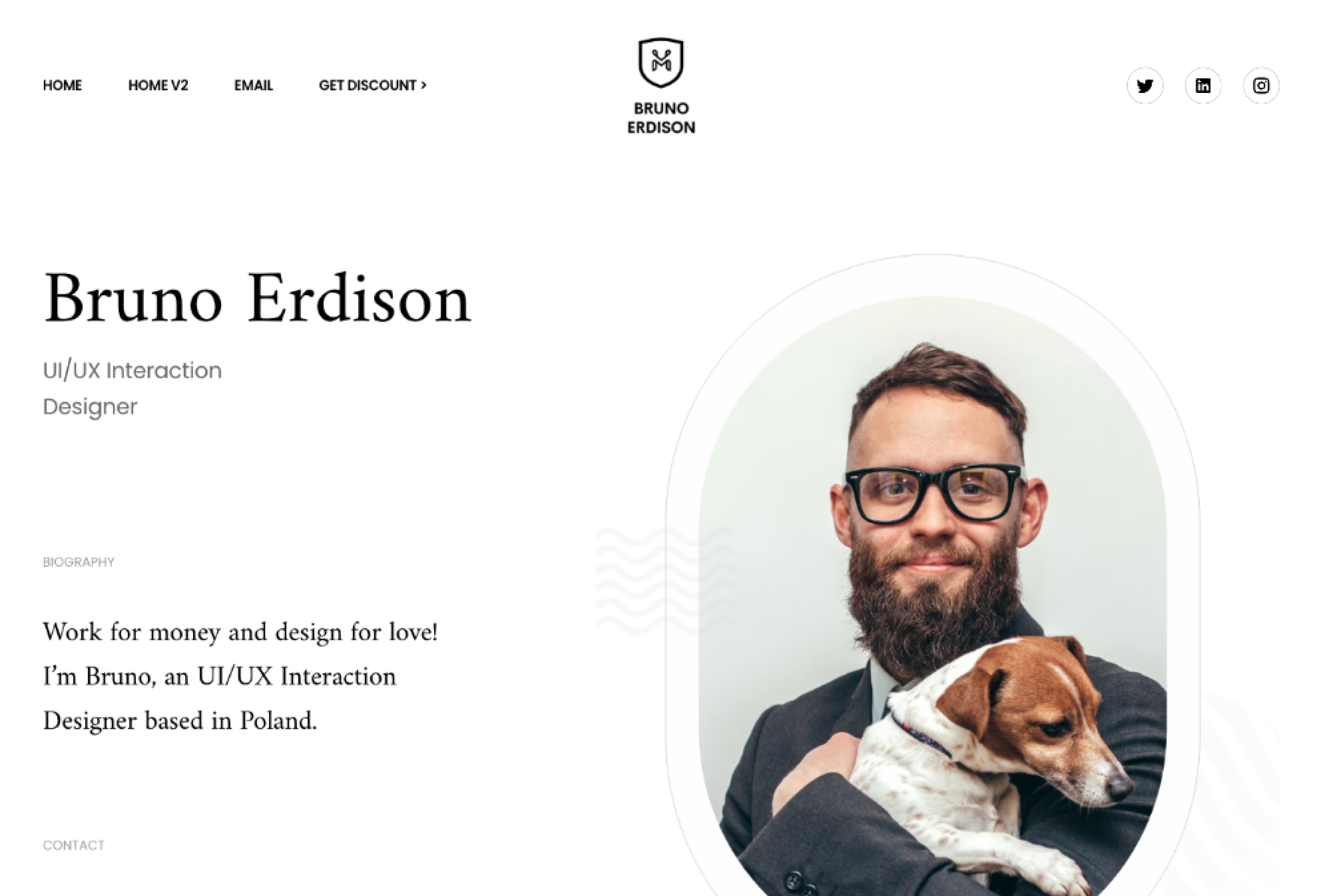Screenshot 3 for Bruno, a Framer Marketplace template by Mohamed Ahshan.