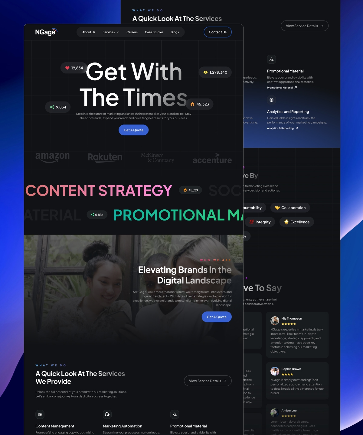 Thumbnail 1 for NGage, a Framer Marketplace template by Cédric van Ravesteijn.