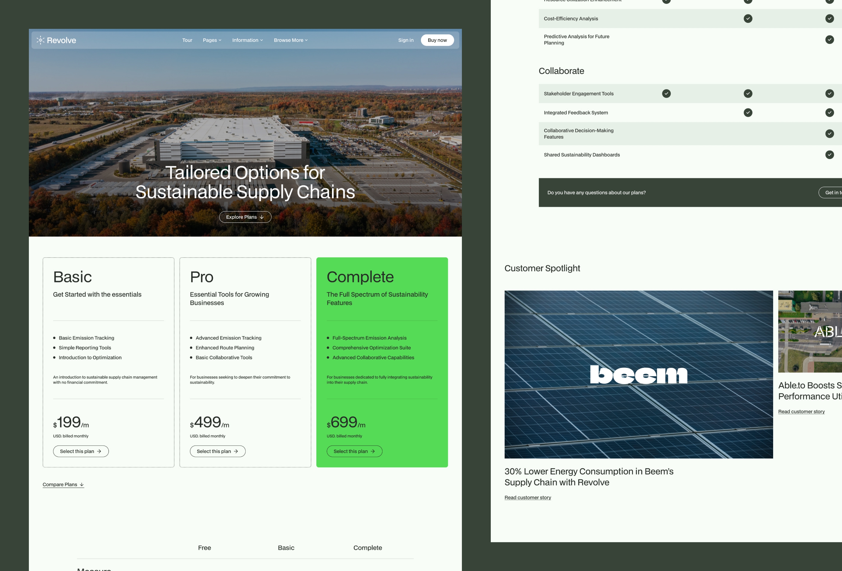 Screenshot 4 for Revolve, a Framer Marketplace template by Craig Garner.