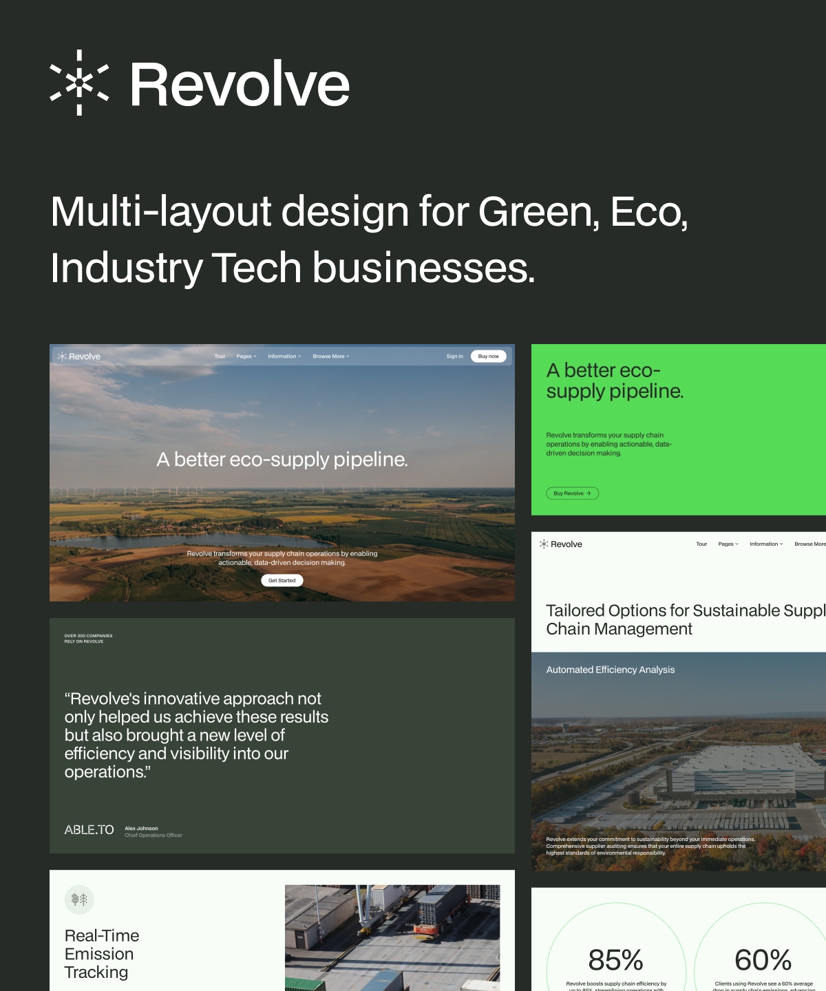 Thumbnail 1 for Revolve, a Framer Marketplace template by Craig Garner.