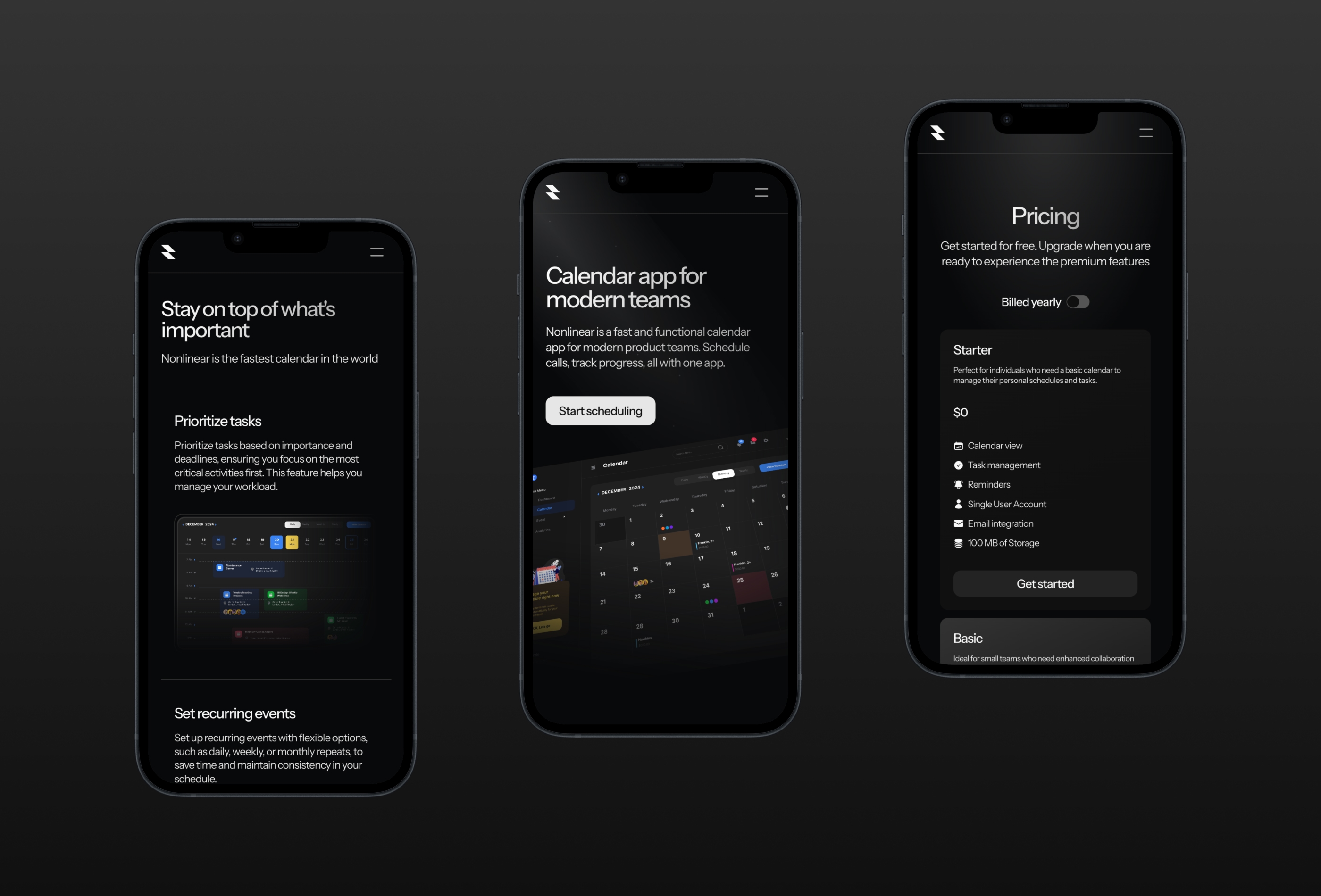 Screenshot 4 for Nonlinear, a Framer Marketplace template by Firdavs Abdunazarov.