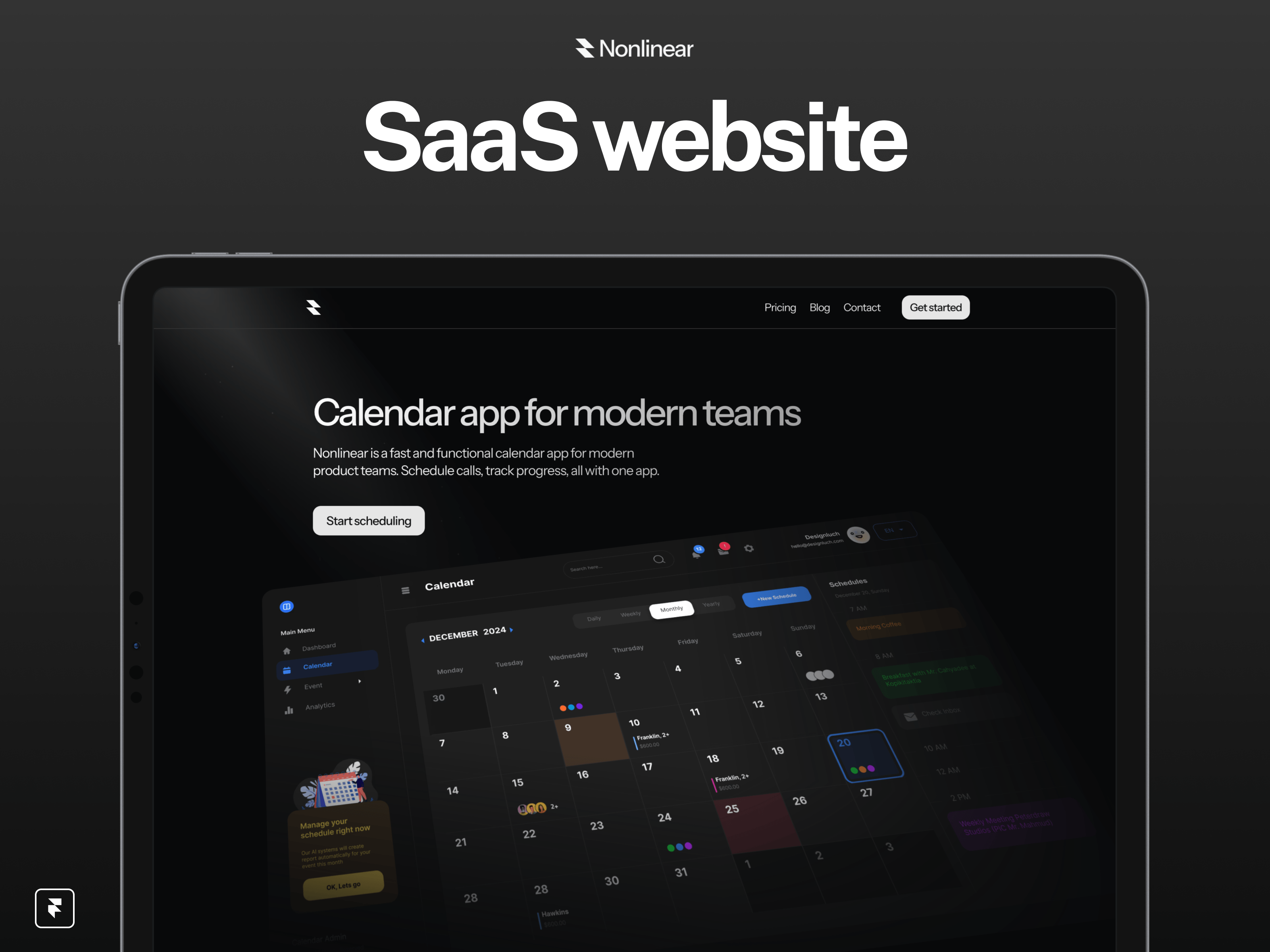 Thumbnail 1 for Nonlinear, a Framer Marketplace template by Firdavs Abdunazarov.