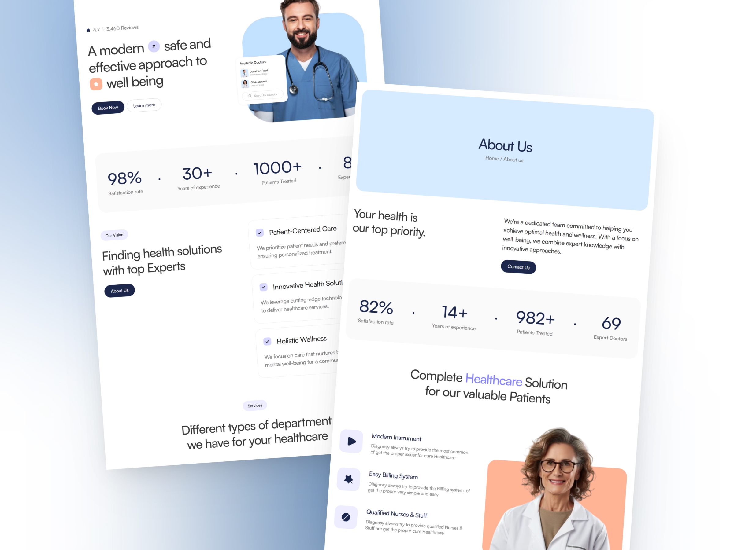 Screenshot 1 for Mediso, a Framer Marketplace template by Muzamal Hussain.