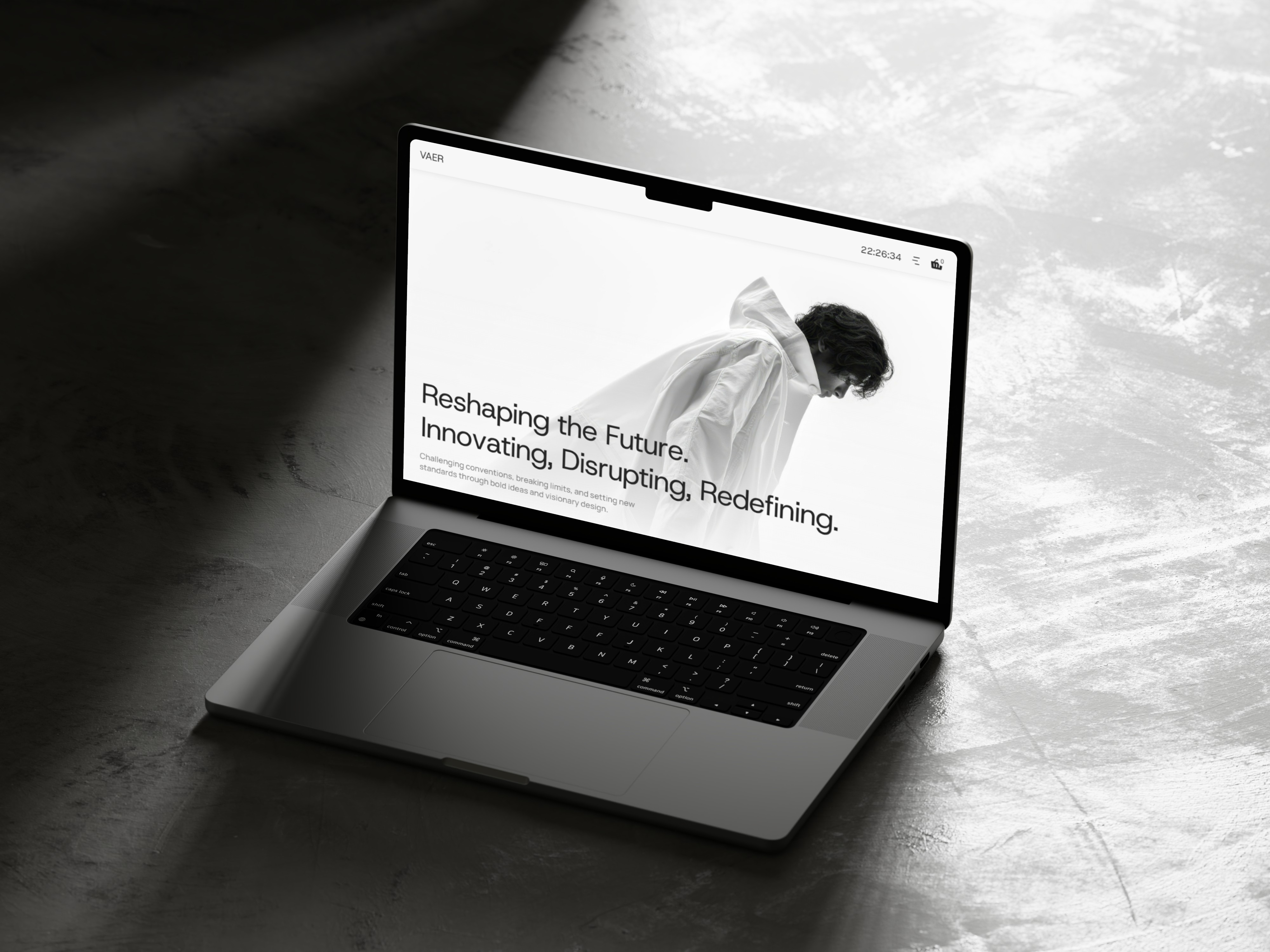 Screenshot 1 for Vaer, a Framer Marketplace template by Marto.