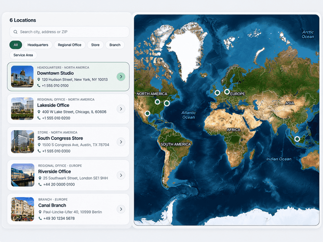 3D Dot Globe Map — Free Component for Framer