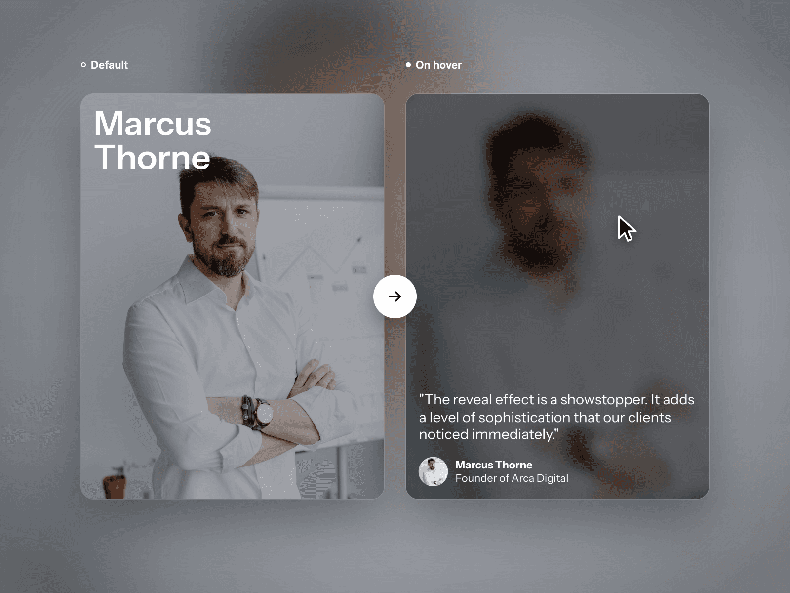 One Column Vector Expanding Hover List — Component for Framer