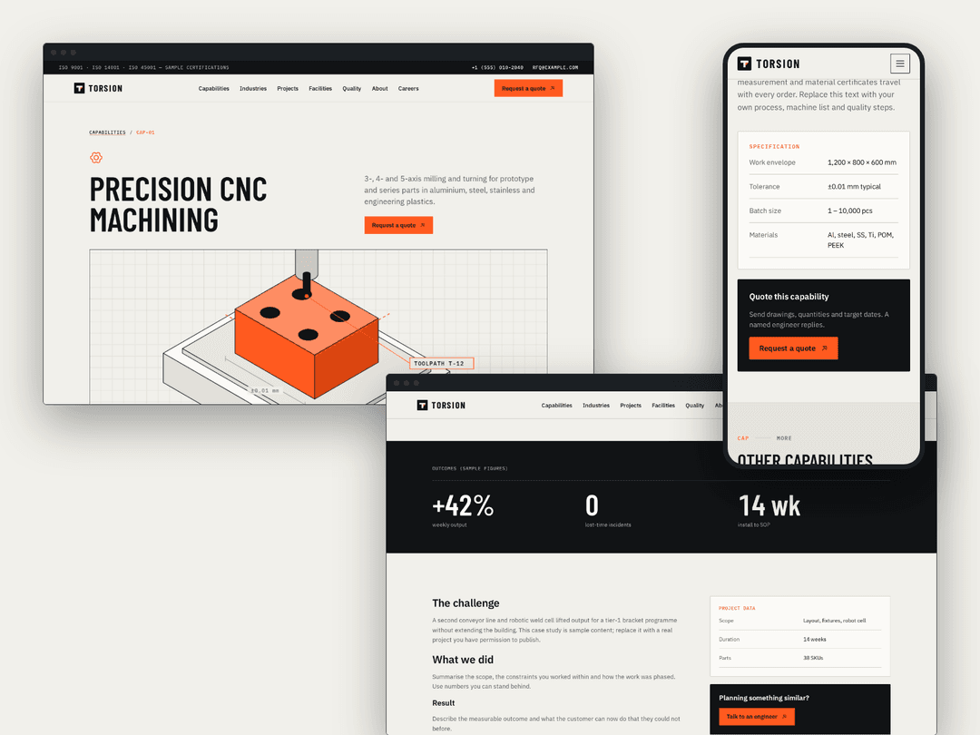 Site Layout Map Example Torsion — Website Template for Framer