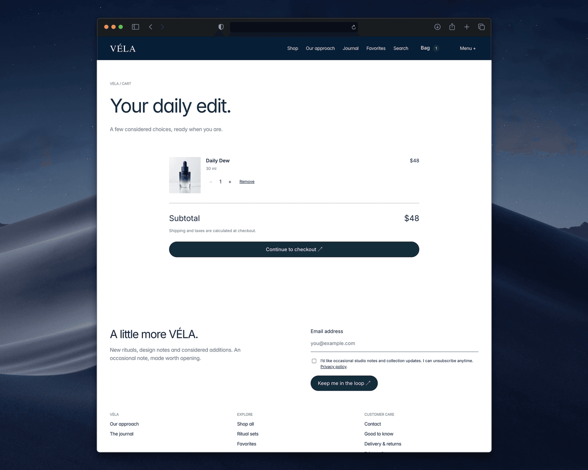 Instructions Example For Product Set Up VÉLA — Skincare — Website Template for Framer