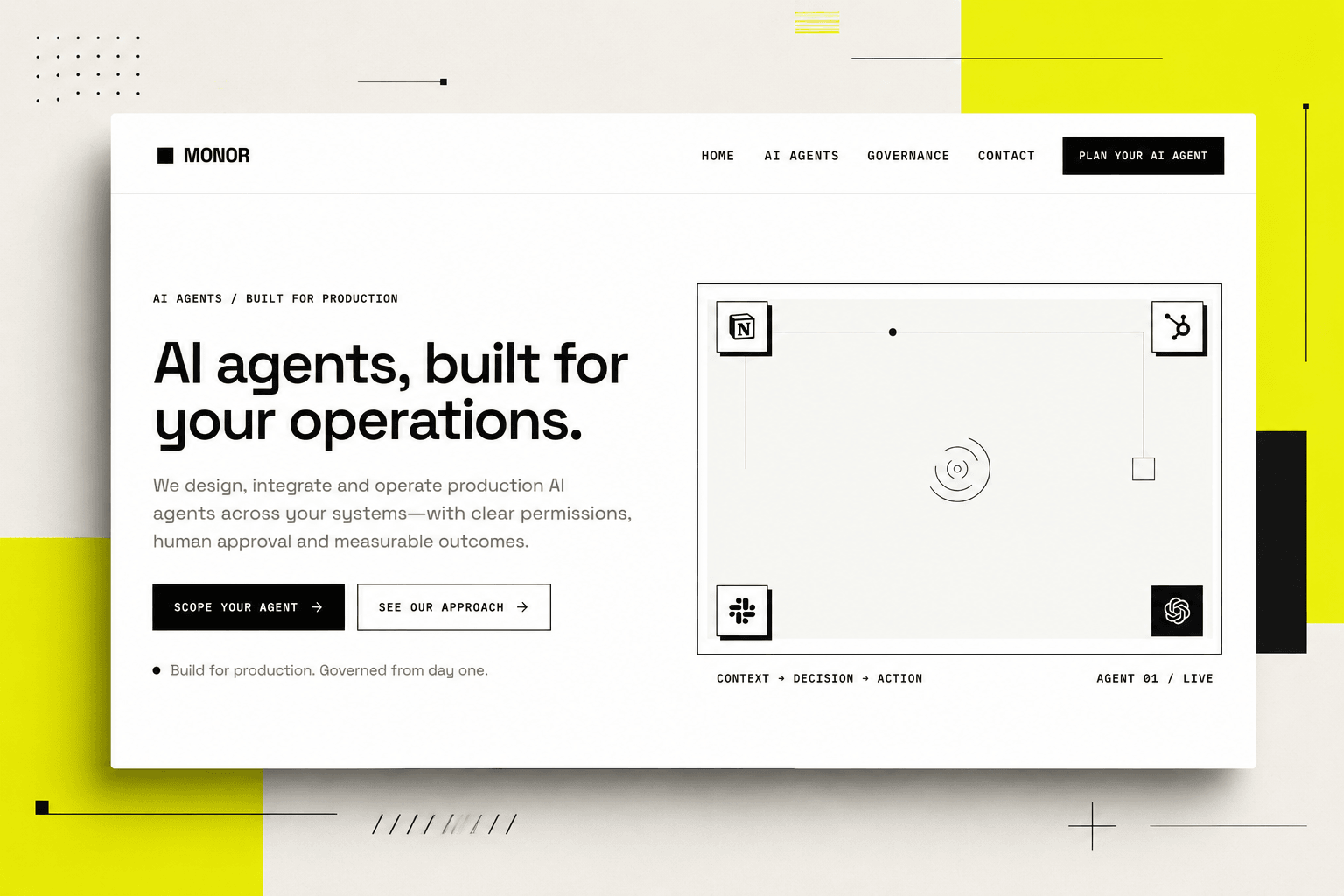 Monor: Free Agency Website Template by baptiste.fort โ Framer Marketplace