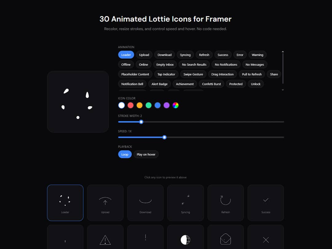 Website Grid Frame Interactive Grids — Component for Framer