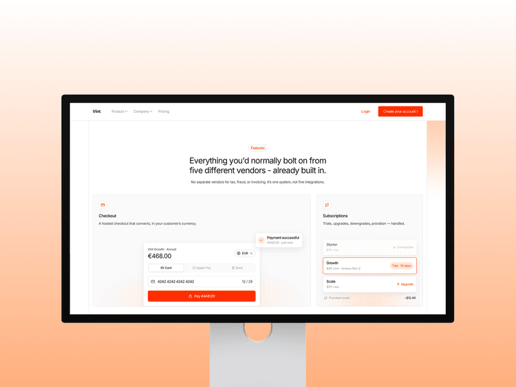 Technical Quotation Example Vint — Website Template for Framer