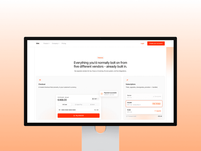 Technical Quotation Example Vint — Website Template for Framer