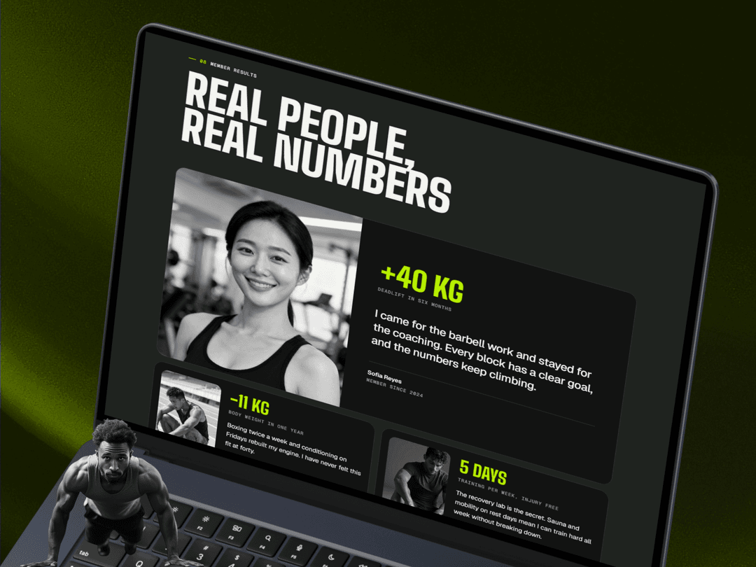 Personalized Program Plan Example Motus — Free Website Template for Framer