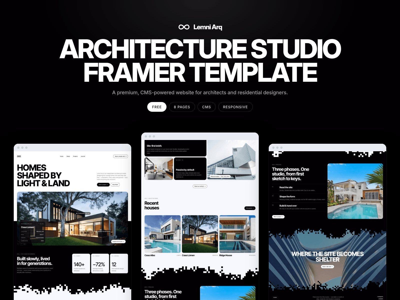 Button Examples Web Design Add Lemni Arq — Free Website Template for Framer