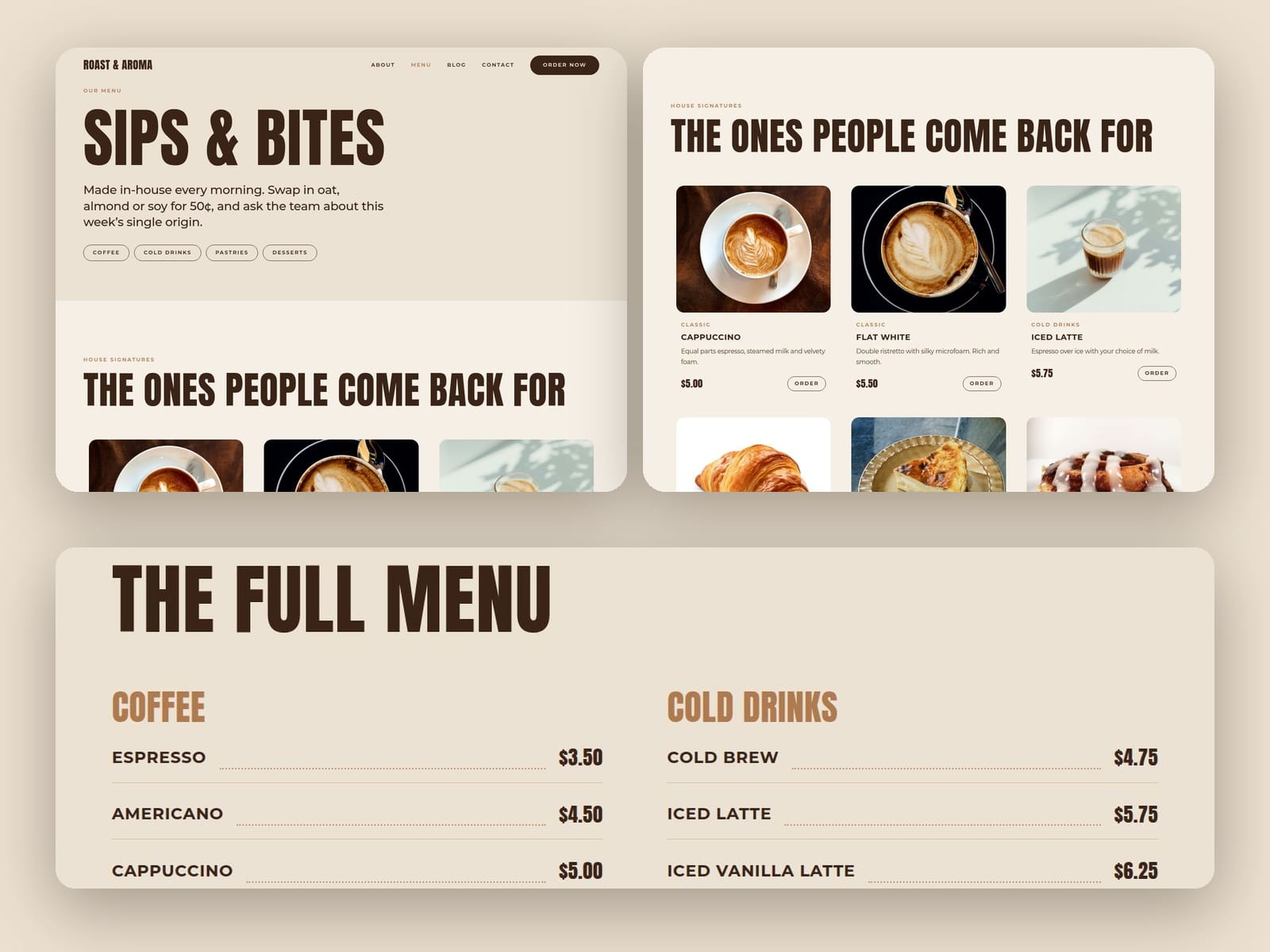 Storage Personality Types Roast & Aroma — Free Website Template for Framer