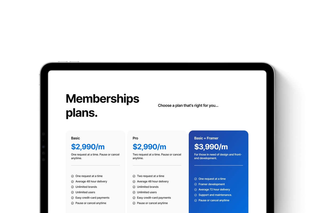 Free Membership Site Templates — Framer Marketplace