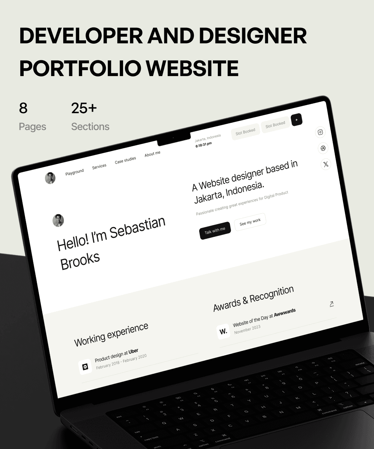 Brooks: Responsive Portfolio Website Template by Somesquare Supply ...