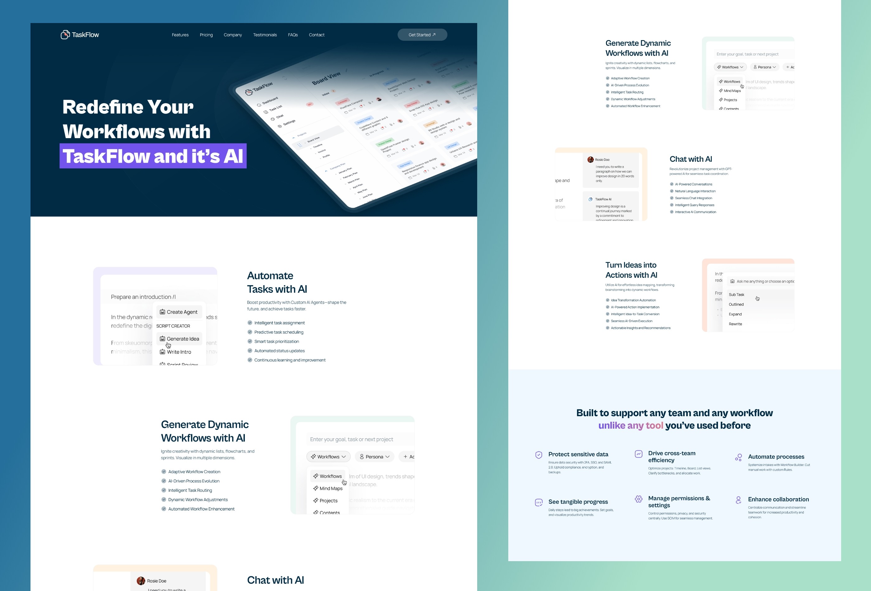 Workflow Task Website TaskFlow: Free Business Website Template by Goodspeed — Framer Marketplace