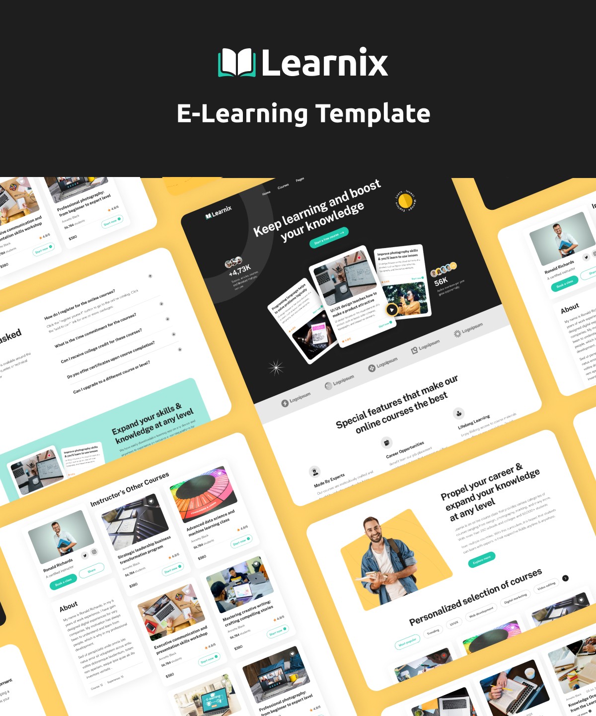 Thumbnail 1 for Learnix, a Framer Marketplace template by Framership.