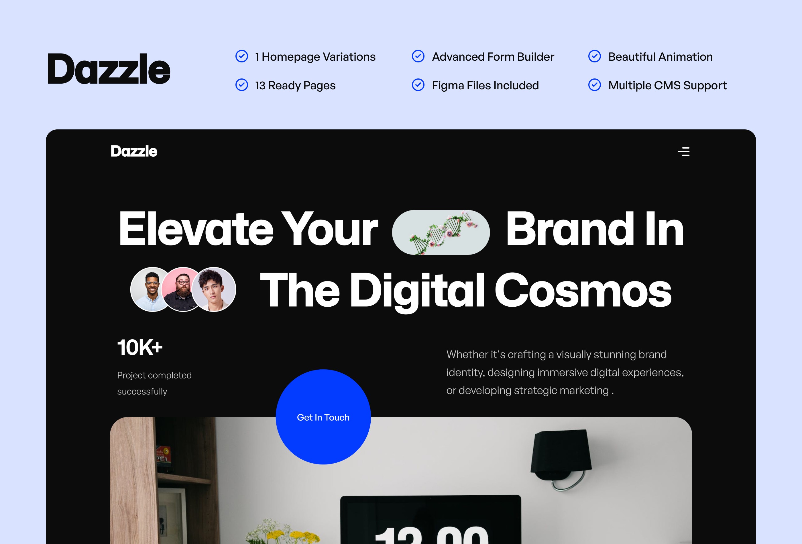 Thumbnail 2 for Dazzle, a Framer Marketplace template by Framership.